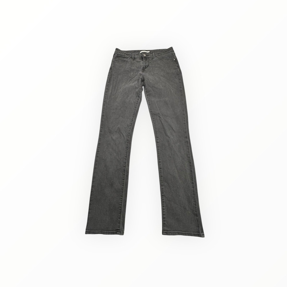 Levi's Jeans Women 31 Black 712 Slim Mid Rise Stretch Denim‎ Washed Grey